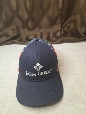 Vintage Farm Credit American Red White And Blue Hat/Patriotic